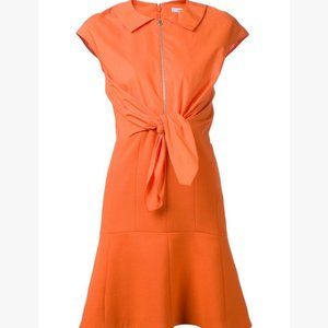 NEW Carven Orange Front Knot Dress - size XS